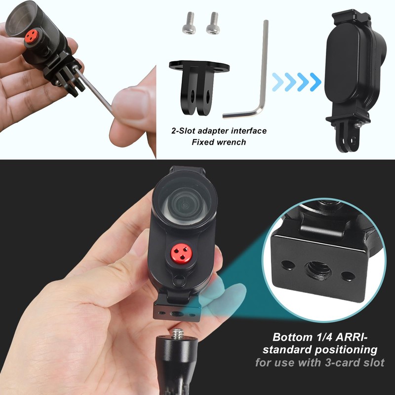 Aluminum Alloy Waterproof Housing Case for Insta360 GO 3S, Go