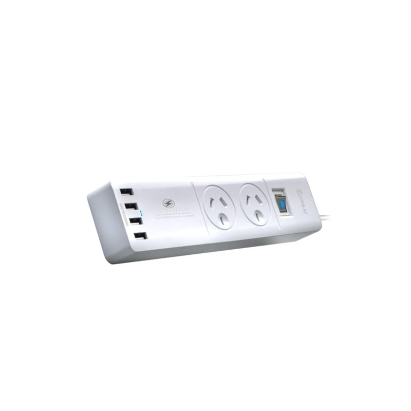 Sansai 2 Way Outlets with 4 USB Charging Ports and
