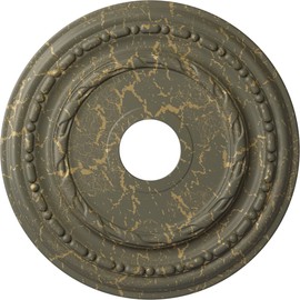 Ekena Millwork CM17DUWHCDecorative Ceiling Medallions Modeled After Original Historical Patterns & Designs, Witch Hazel Crackle
