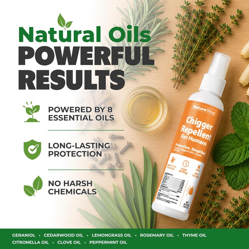 NatureStop Chigger Repellent Spray for Humans (6 oz)