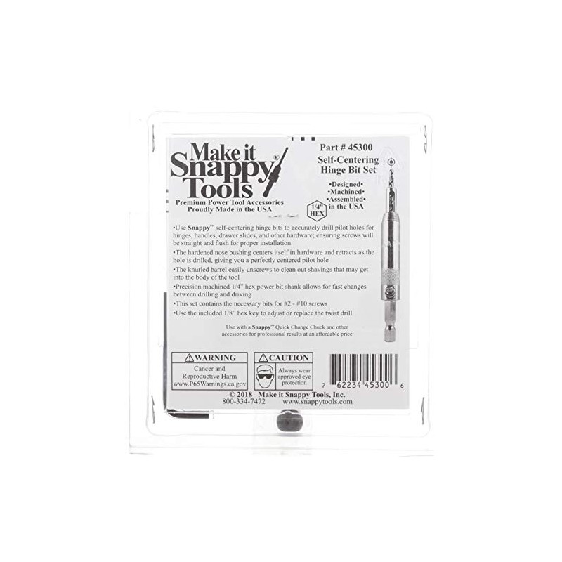 Make it Snappy Set of 3 Snappy Tools Hinge Bits