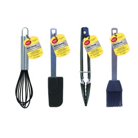 Tablecraft Mini Tools Set, Silicone with Stainless Steel Handles ,