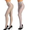 2 pairs of Andibeiqi Women’s Dance Stocking, Shaping Socks, Oil-look,