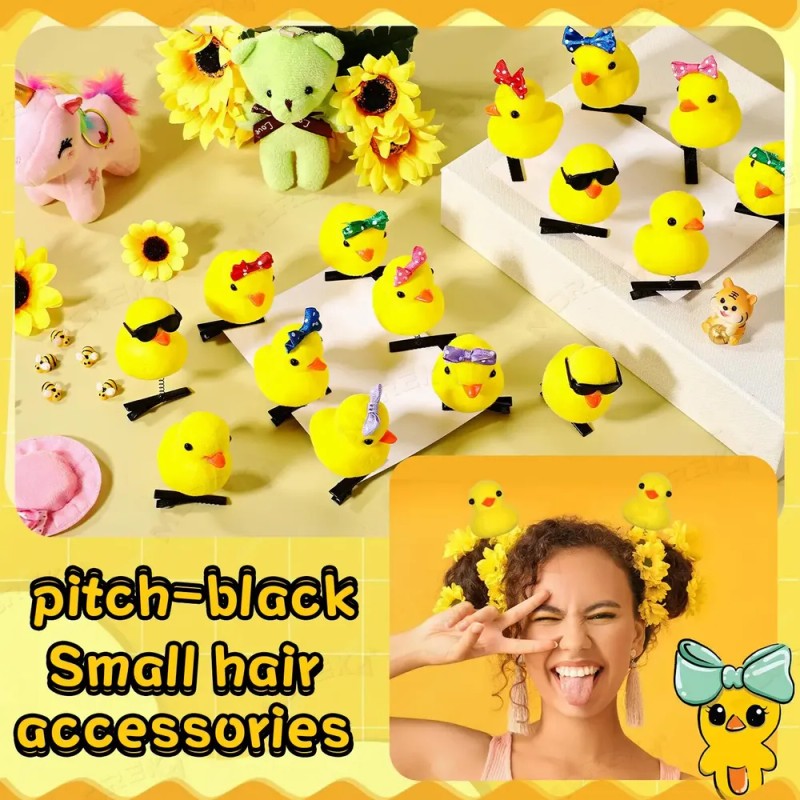 100 Pzas Patitos Con Horquilla O Pollitos Broche Accesorio