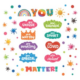 DECOWALL DS9-8082 Inspirational Quotes Wall Stickers Colorful Wall Decals for Girls Room Nursery Playroom Décor Kids Baby Educational Classroom Bedroom Living room Home décor Art School
