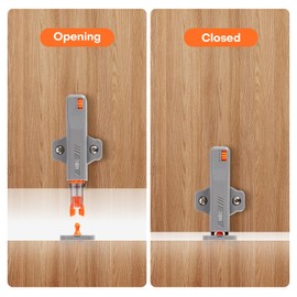 HBL' 2 Pack Push to Open Cabinet Hardware or Door Latch, Heavy Duty Non-Magnetic RV Drawer Catch, Kitchen Hardware Push Release Latch
