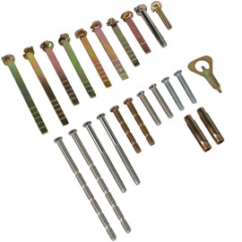 20-Piece Thick Door Kit 2.25 to 4 in for SC1, KW1 Keyways - Includes Hardened Tailpiece Extension & Rekey Kit for Patio Door Locks - Enhance Your Thick Door Security Today