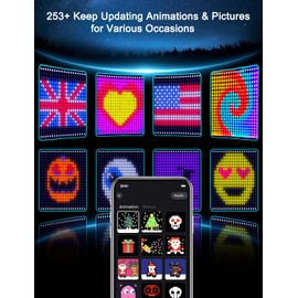 Weecrestar Smart Curtain Lights - 6.56 x 6.56ft American Flag Lights Outdoor App Controlled with Color Changing Optimum LED for Indoor, 4th of July, Christmas, Shop, Bar, Dynamic DIY IP65 Waterproof