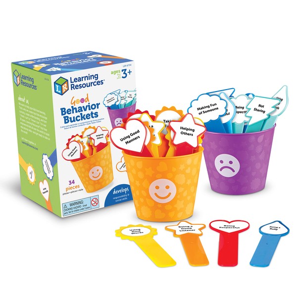 Learning Resources LER6734 Good Behaviour Buckets, Social Emotional, Preschool Toy, Ages 3+, 4.8 x 4.7 x 7.2 inches