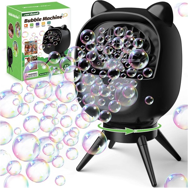 Automatic Bubble Machine Rechargeable for Parties: Portable Bubble Maker with