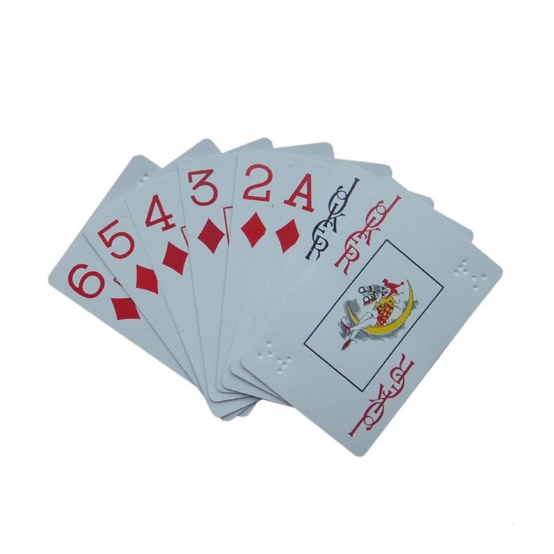 WANGCL Braille Playing Cards, Low Vision Poker Cards, IQ Games