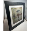 Greetingles Lowry-Style 12"/31cm Square Framed Print. Beautiful Black Ash Frame