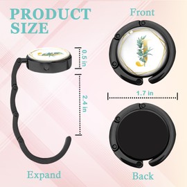 KANGYUSO Gold Initial Foldable Purse Hook Gifts, Eucalyptus Letter Handbag Hanger, Women's Bag Hanger Holder, Round Purse Table Hook, Funny Desk Decor Gifts for Women Coworker Friend (Eucalyptus J)