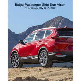 PNYZIK Beige Passenger Right Side Illuminated Sun Visor with Makeup Mirror Fit for Honda CRV CR-V 2017-2022 Replace 83230-TLY-H11ZB 83230TLYH11ZB