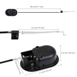 PERFETSELL Universal Sofa Chair Recliner Release Pull Handle Replacement Parts with Cable Metal Couch Style Pull Chair Release Handle fits Ashley and Major Recliner Brands Sofa（Black）