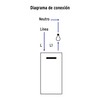 Volteck PA-APDO1-LN, Placa armada negra 2 interruptores sencillos línea Lisboa