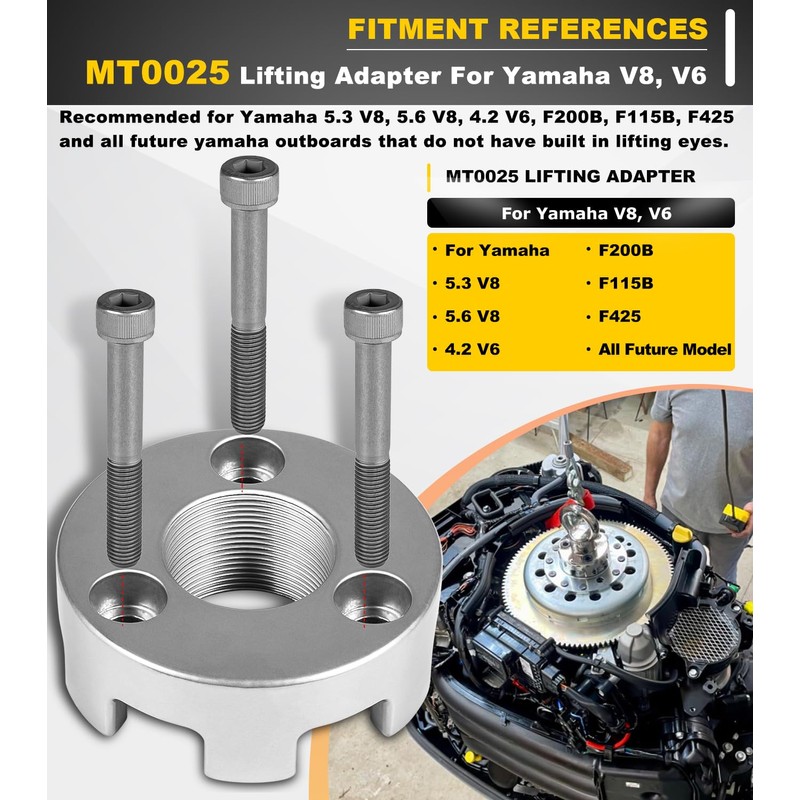 Lifting Adapter, Compatible for Yamaha 5.3 V8, 4.2 V6, F200B,