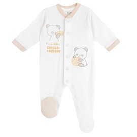 Chicco, Tutina con Apertura Frontale, Baby Boys, Light Blue (3), 0 m, Designed in Italy, White (3)