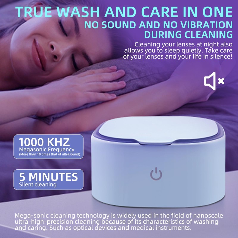 Contact Lens Mega Sonic Cleaner Silent Color Pupil Cleaning Machine