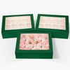 Gcardist Auto-pop Up 12 Cupcake Boxes with Window Deep Green