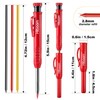 Hiboom 4 Pack Mechanical Carpenter Pencils with 24 Refills, 2.8