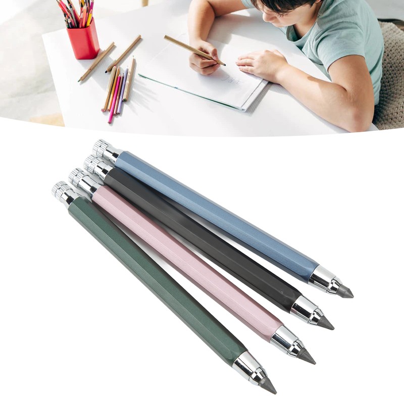 10Pcs Mechanical Carpenter Pencil Kit Automatic Woodworking Mark Pencil with