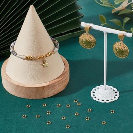 UNICRAFTALE 200Pcs 18K Real Gold Plated Double Loops Jump Rings 4mm Split Rings Metal O Ring Golden Connector Ring for DIY Jewelry Crafting and Keychain Accessories Earring Bracelet Pendant Making