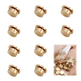 PAVIKE Nail Bearings (Set of 10) Rotating Nail Charms Nail Art Rotating Charms Rotating Pedestal Nail Parts 3D Rotary Bearing Nail 3D Design Ring DIY Craft Jewelry Accessories