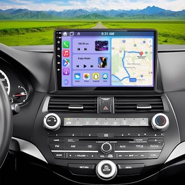 Car Stereo for Honda Accord 8th 2008-2013 with Wireless CarPlay Android Auto, 10.1 Inch Touchscreen Android 14 Double Din Car Radio Receiver Support GPS WiFi Bluetooth SWC BT FM Backup Camera 2G+32G