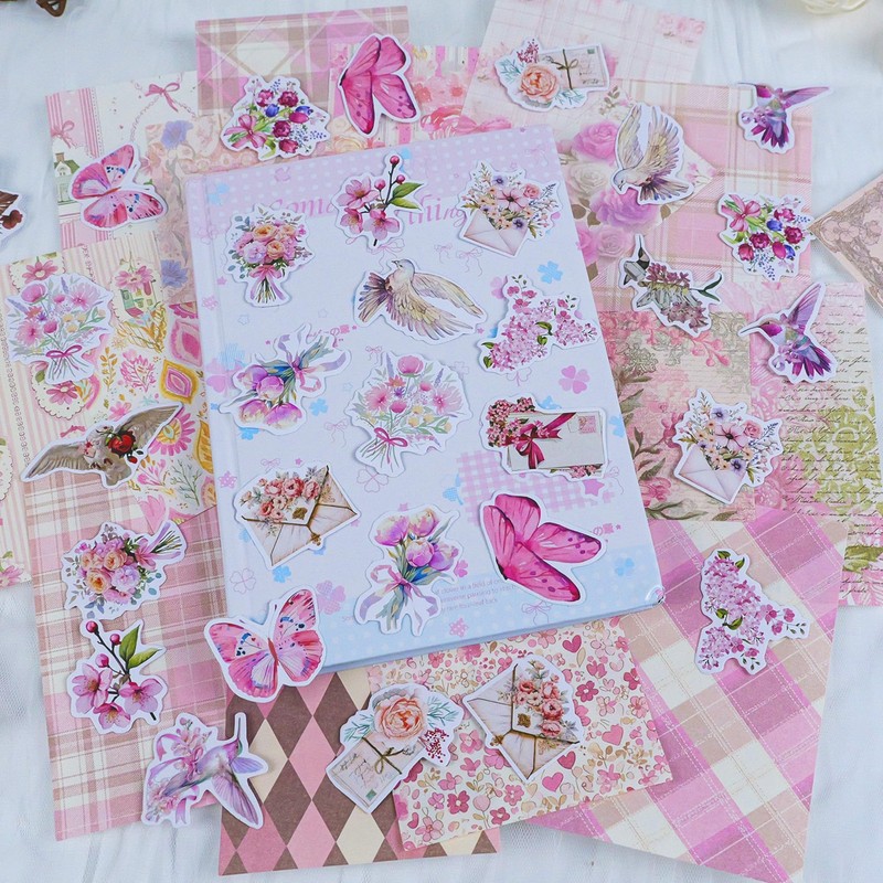 600pcs Vintage Scrapbook Paper,Junk Journal Paper,Scrapbook Supplies Kit