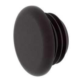 RNPP5BK1 Round Schedule 40 Tubing Plug - for 5.563" (5-5/8") Tubes - Tube Wall: .258" (5.00" Sched 40) - Flat - Black LDPE MOCAP (qty1)