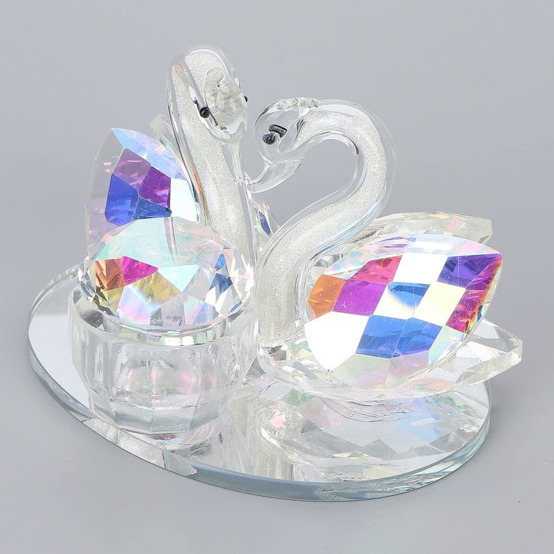 Nail Art Dappen Dish Swan Shape Crystal Cup Glass Acrylic