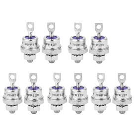 Rectifier Diode, Stud Diode Pair Iron Base, Spiral Rectifier Diode, 70HFR120 Rectifier Diode, 5 Pairs Rectifier Diode Spiral for Battery Charging 70HFR120/70HF120