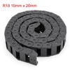 sourcing map R18 10mm x 20mm Black Plastic Cable Wire