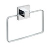 Wenko" Quadro Towel Ring with Vacuum-Loc, Stainless-Steel Silver, 18.5 x