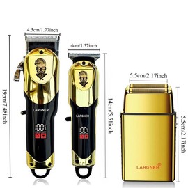 Men's Hair Trimmer Kit, 1 Box Wireless Electric Hair Clipper & Accessories, Professional Hair Trimmer for Men, Great for Stylists Barbershop Salon Home Use - Color: Black, Specification: 1 Box