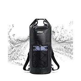 3D Waterproof Dry Bag 30L Roll Top Backpack for Hiking Camping Boating Kayaking Rafting Fishing Floating Swimming Outdoor Travel Water Sports â Black