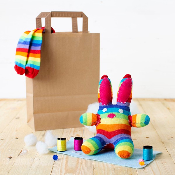 Create Your Own Sock Bunny : DIY Craft Kit for