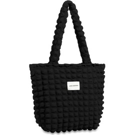 Petit-Germe Petit Gel Popcorn Bag, Tote Bag, Waffle Bag (02. Black)
