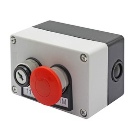 Nxtop Key Lock on/Off Switch Red Mushroom Push Button Station
