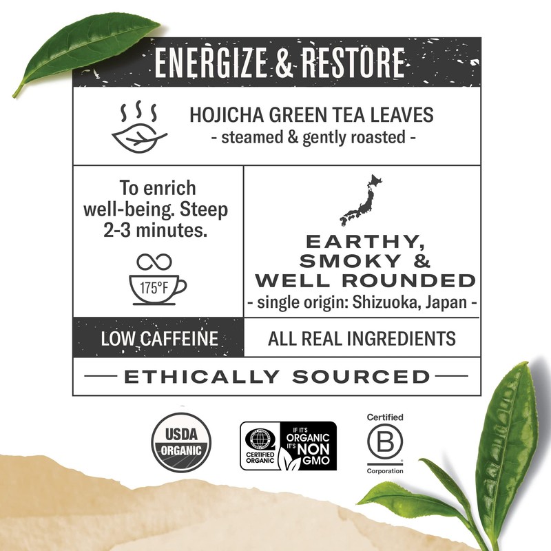 Numi Organic Roasted Japanese Green Tea Variety Pack, 16 Tea