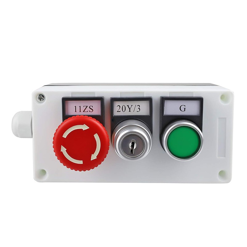 Nxtop Green Momentary Switch, Red Mushroom Emergency Stop Latching Push
