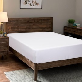 100% Cotton Queen Size Fitted Sheet, White