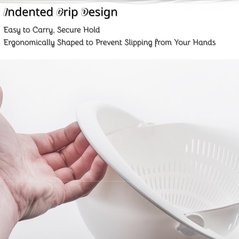Double-Layer Colander Bowl Set – Drain & Rinse Basket with