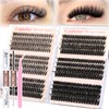 Cluster Lashes Kit Wispy Eyelashes Individual Clusters 480pcs D Curl