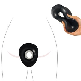 Super Big Hollow Anal Butt Plugs:Hollow Tunnel Liquid Silicone Anal Trainer