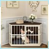 Fanfanwin 42.5 Inch Corner Dog Crate Mat Pad Washable Dog