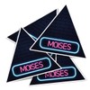 Vinyl Triangle Stickers (Set of 4) 10cm - Neon Sign