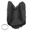 laffoonparts Black Leather Center Console Lid Armrest Cover Skin, Leather