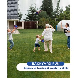 Aywewii Toss and Catch Ball Set Outdoor Beach Pool Toys for Kids Games Baseball Game Beach Pool Yard Lawn Camping Games Gifts for 3 4 5 6 7 8 9 10 Year Old Boys Girls